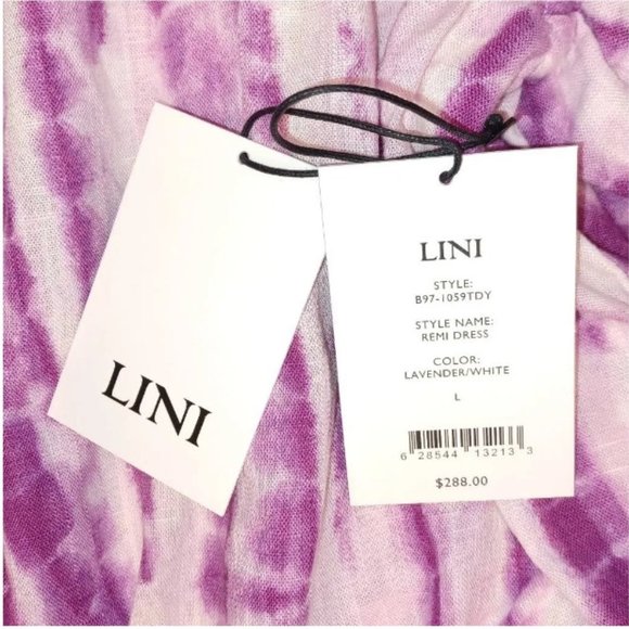 (NWT) LINI Ruffled Tie-Dye Mini Dress Large - Picture 5 of 9
